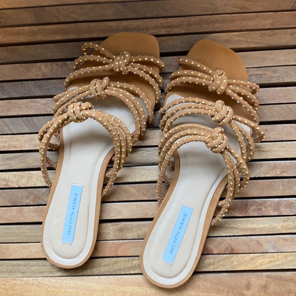 Saks Fifth Avenue Square Toe Sandals